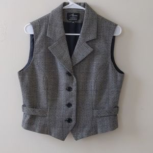 100% Wool Plaid Waistcoat | 12P